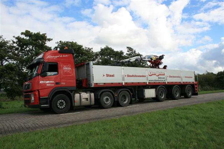 vrachtwagen dam beton